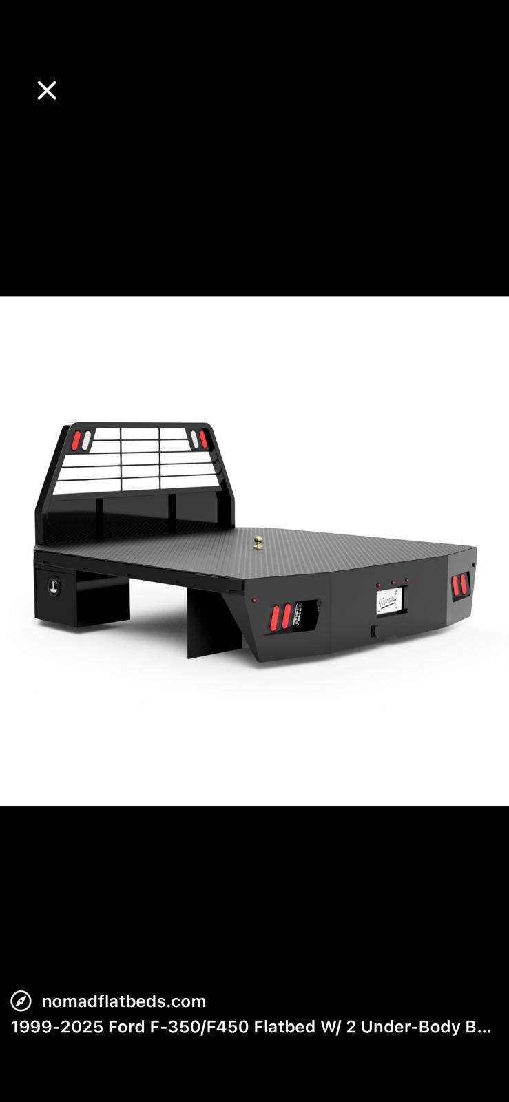 Custom steel flatbed with headache rack & toolbox